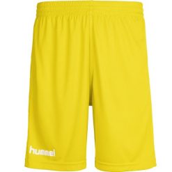 Spodenki sportowe męskie Hummel Core Poly Shorts. Żółte krótkie spodenki sportowe męskie Hummel, l, bez wzorów, do piłki nożnej. Za 37.00 zł.