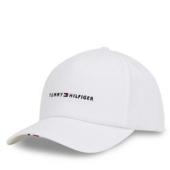 Czapka z daszkiem Tommy Hilfiger. Białe czapki i kapelusze męskie Tommy Hilfiger, bez wzorów. Za 119.99 zł.