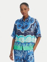 Banana Moon Koszula Hattie Clearive MYY56 Błękitny Regular Fit. Niebieskie bluzki damskie Banana Moon, s, bez wzorów, z wiskozy, bez kołnierzyka, bez ramiączek. Za 459.99 zł.