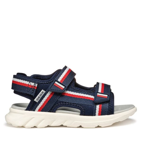 Sandały Geox. Niebieskie sandały chłopięce Geox, bez zapięcia. Za 136.99 zł.