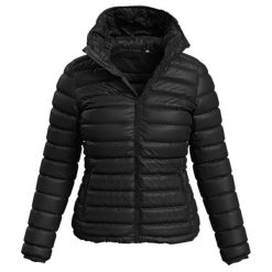 Kurtka Ocieplana Damska Lux. Czarne kurtki damskie Stedman, bez wzorów, z puchu, bez kaptura. Za 409.99 zł.