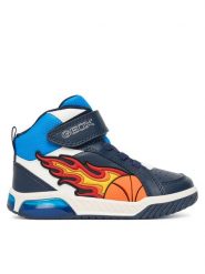 Geox Sneakersy J Inek J569CC 05411 C0693 S Granatowy. Niebieskie buty sportowe chłopięce Geox, bez wzorów, ze skóry, bez zapięcia. Za 319.99 zł.