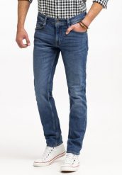 MUSTANG OREGON SLIM MĘSKIE SPODNIE JEANSOWE JEANSY DŻINSY DENIM BLUE 1015041 5000 702, W32 L34. Niebieskie jeansy męskie Mustang, l, bez wzorów, z denimu. Za 219.99 zł.