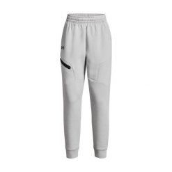Spodnie Joggery Under Armour Unstoppable Flc Damskie. Szare spodnie sportowe damskie Under Armour, s, bez wzorów, z bawełny, do biegania. Za 438.00 zł.