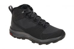 Buty do chodzenia damskie Salomon Outsnap Cswp. Czarne trekkingi damskie Salomon, za kostkę, do biegania. Za 529.00 zł.