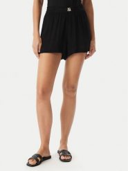 BOSS Szorty materiałowe Double B 50561257 Czarny Regular Fit. Czarne szorty damskie Boss, l, bez wzorów, z materiału. Za 349.99 zł.