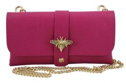 Listonoszka skórzana BARBERINI'S fuksja 958-14. Czerwone torebki shopper damskie Barberinis, bez wzorów, ze skóry, eleganckie, bez dodatków. Za 119.99 zł.