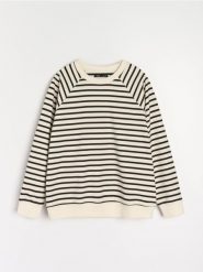Bluza w paski - wielobarwny. Bluzy damskie Sinsay, l, bez wzorów, bez kaptura. W wyprzedaży za 15.99 zł.