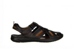 Sandały Bayla-081 523 Baflo Czarny AX 081099, Skóra naturalna - 40. Czarne sandały męskie Bayla, ze skóry, bez zapięcia. W wyprzedaży za 134.10 zł.