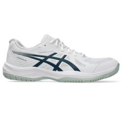 Buty halowe Asics Upcourt 6. Białe buty sportowe męskie Asics, bez zapięcia, do siatkówki. Za 239.00 zł.