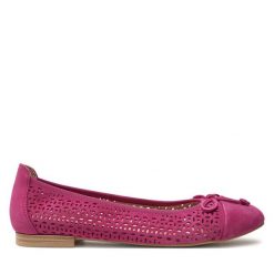 Baleriny Caprice. Czerwone baleriny damskie Caprice, bez wzorów, bez obcasa. Za 169.99 zł.