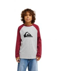 Koszulka dla Chłopcy EV COMP RAGLAN Czerwony. Czerwone t-shirty dla chłopców Quiksilver, bez wzorów, z bawełny, bez ramiączek. Za 94.99 zł.