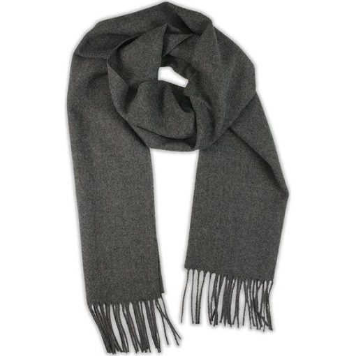 Szalik Szary, Jednokolorowy, Gładki Ciepły, z Frędzlami -V.FRAAS- Jesienno-Zimowy, Męski. Szare szaliki męskie V. Fraas, na zimę, bez wzorów, z materiału. Za 49.00 zł.