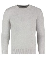 Bawełniany sweter S-RAYAN. Białe swetry przez głowę męskie Volcano, l, bez wzorów, z bawełny, bez kołnierzyka. Za 159.99 zł.