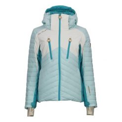 Damska kurtka wodoodporna Peak Mountain Archarme. Niebieskie kurtki snowboardowe damskie Peak Mountain, bez wzorów, bez kaptura, narciarskie. Za 992.95 zł.