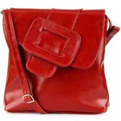 Torebka skórzana damska listonoszka DAN-A T123 czerwona. Czerwone torebki shopper damskie DAN-A, bez wzorów, ze skóry, eleganckie, bez dodatków. Za 249.99 zł.