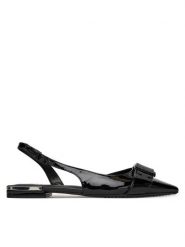 DKNY Sandały Clemma K1563744 Czarny. Czarne sandały damskie DKNY, bez wzorów, ze skóry, bez obcasa, na płaskiej podeszwie, bez zapięcia. Za 349.99 zł.