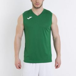 Koszulka do koszykówki męska Joma Combi bez rękawów. Zielone koszulki sportowe męskie Joma, l, bez wzorów, z materiału, bez kołnierzyka, bez ramiączek, do koszykówki. Za 122.50 zł.