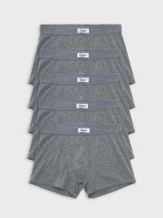 Bokserki 5 pack - szary. Szare bokserki męskie Sinsay, l, bez wzorów. Za 49.99 zł.