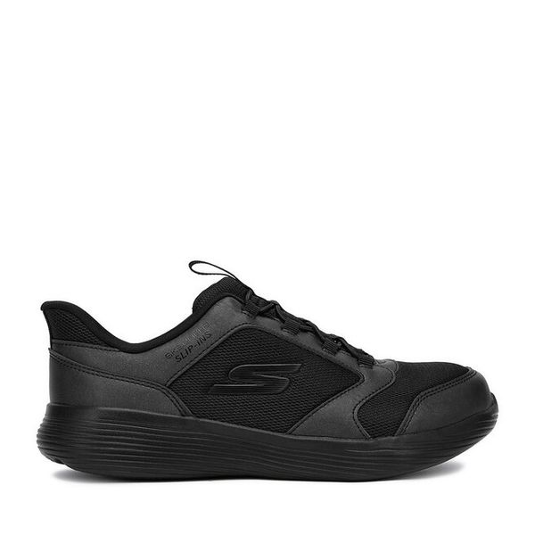 Sneakersy Skechers. Czarne trampki i tenisówki chłopięce Skechers, bez wzorów, bez zapięcia. Za 199.99 zł.