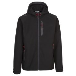 Trespass Marlon B - Męski softshell Jkt Black. Czarne kurtki męskie Trespass, m, bez wzorów, z softshellu, bez kaptura. Za 380.99 zł.