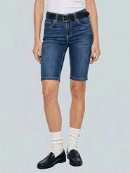 Szorty damskie jeansowe niebieskie hosy 548. Niebieskie szorty damskie Big Star, na lato, bez wzorów, z denimu. W wyprzedaży za 29.99 zł.