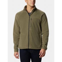 Bluza polarowa turystyczna męska Columbia Fast Trek II FZ. Zielone bluzy męskie Columbia, m, bez wzorów, z polaru, bez kaptura. Za 208.21 zł.