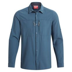 Męska Koszula Z Długim Rękawem Nosilife. Niebieskie koszule męskie Craghoppers, m, bez wzorów, casualowe, bez kołnierzyka, bez ramiączek. Za 387.99 zł.