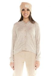 Bluza z wełna z kaptur na co dzień na siłownię. Brązowe bluzy sportowe damskie LEONE 1947 APPAREL, l, bez wzorów, z wełny, bez kaptura, na fitness i siłownię. Za 168.36 zł.
