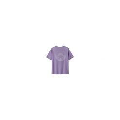 Patagonia męski T-shirt z krótkim rękawem, fioletowy, nadruk z tyłu. Fioletowe t-shirty męskie Patagonia, m, bez wzorów, klasyczne, bez kołnierzyka. Za 515.25 zł.