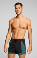 Kąpielówki Męskie - szorty - Crinkle Color Block - czarne / miętowe. Czarne kąpielówki męskie Puma, m, bez wzorów, z materiału, na fitness i siłownię. Za 243.00 zł.