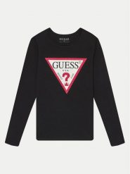 Guess Bluzka J2YI50 K6YW1 Czarny Regular Fit. Czarne t-shirty i topy dla dziewczynek Guess, z aplikacjami, z bawełny, bez ramiączek. Za 99.99 zł.