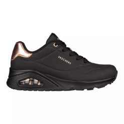 Baskets Femme UNO - GOLDEN AIR Noir SKECHERS. Czarne obuwie sportowe damskie Skechers, bez wzorów, z gumy, trekkingowe, Skechers Sport. Za 329.99 zł.
