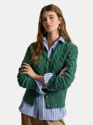 Polo Ralph Lauren Kardigan 211972104502 Zielony Regular Fit. Zielone swetry damskie Polo Ralph Lauren, xxl, bez wzorów, z wełny, bez kołnierzyka, bez ramiączek, bez kaptura. Za 1,199.00 zł.