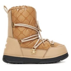 Śniegowce Elisabetta Franchi. Brązowe śniegowce dziewczęce Elisabetta Franchi, bez zapięcia. Za 1,039.00 zł.