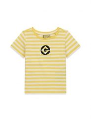 Guess Kids T-Shirt 183584 Żółty Classic Fit. Żółte t-shirty i topy dla dziewczynek Guess Kids, z aplikacjami, bez ramiączek. Za 114.99 zł.