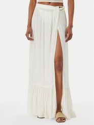 Guess Spódnica plażowa E6GD06 WH3X2 Kremowy Regular Fit. Białe spódnice damskie Guess, s, z aplikacjami, z wiskozy. Za 394.99 zł.