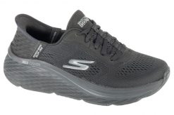 Buty sportowe damskie, Slip-Ins: Max Cushioning Elite 2.0 - Vanish. Czarne obuwie sportowe damskie Skechers, bez wzorów, z materiału, trekkingowe. Za 469.99 zł.