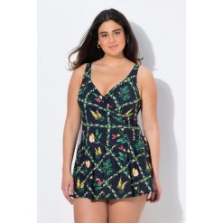 Damski Strój kąpielowy miękkie miseczki z fiszbinami ramiączka z regulacją. Czarne kostiumy jednoczęściowe damskie Ulla Popken, plus size, bez wzorów, z elastanu, plus size. Za 343.99 zł.