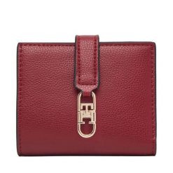 Portfel Tommy Hilfiger. Czerwone portfele damskie Tommy Hilfiger, bez wzorów. Za 269.99 zł.