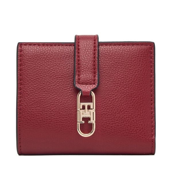 Portfel Tommy Hilfiger. Czerwone portfele damskie Tommy Hilfiger, bez wzorów. Za 269.99 zł.