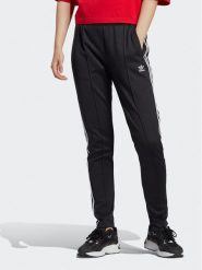 Adidas Spodnie dresowe adicolor IB5916 Czarny Slim Fit. Czarne spodnie dresowe damskie Adidas, s, bez wzorów, z bawełny. Za 169.99 zł.