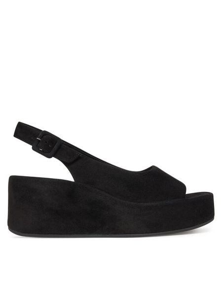 HÖGL Sandały Loulou 9-102512 Czarny. Czarne sandały damskie HÖGL, bez wzorów, ze skóry, bez obcasa, na koturnie, bez zapięcia. Za 489.99 zł.