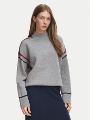 Tommy Hilfiger Golf WW0WW51430 Szary Relaxed Fit. Szare swetry damskie Tommy Hilfiger, s, bez wzorów, z wełny, bez kołnierzyka, bez ramiączek, bez kaptura. Za 799.99 zł.