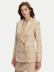 Marciano Guess Marynarka 5GGN15 7302A Beżowy Regular Fit. Brązowe żakiety damskie Marciano Guess, z aplikacjami, z bawełny. Za 829.00 zł.