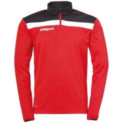 Bluza piłkarska męska Uhlsport Offense 23 1/4 zip. Białe bluzy męskie Uhlsport, m, bez wzorów, bez kaptura, do piłki nożnej. W wyprzedaży za 169.50 zł.