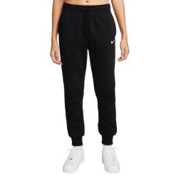 Spodnie damskie Nike Sportswear Phoenix Fleece Mid-Rise. Czarne spodnie sportowe damskie Nike, xs, bez wzorów, na fitness i siłownię. Za 249.99 zł.