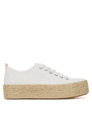 DeeZee Espadryle SH-053 Biały. Białe espadryle damskie DeeZee, bez wzorów, z materiału, bez obcasa, bez zapięcia. Za 79.99 zł.