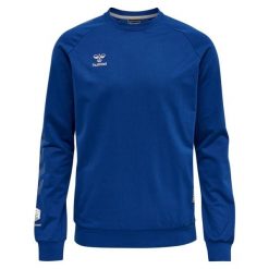 Bluza piłkarska męska Hummel Move Grid bawełniana. Niebieskie bluzy męskie Hummel, m, bez wzorów, z bawełny, bez kaptura. Za 232.95 zł.