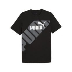 Puma Koszulka Power Graphic 67896001. Czarne koszulki sportowe męskie Puma, m, bez wzorów, z bawełny, bez kołnierzyka, bez ramiączek, na fitness i siłownię. Za 86.99 zł.